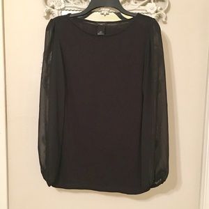 COPY - Ann Taylor sheer sleeve lightweight sweater blouse